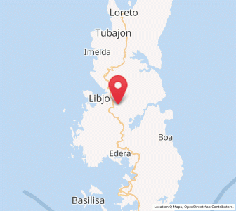 Map of San Jose, Caraga
