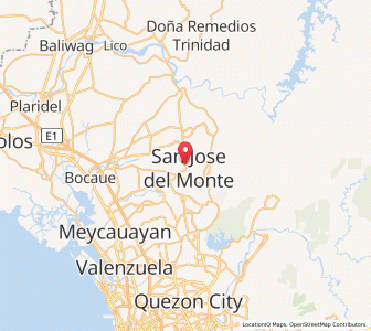 Map of San Jose del Monte, Central Luzon