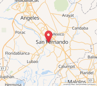 Map of San Juan, Central Luzon