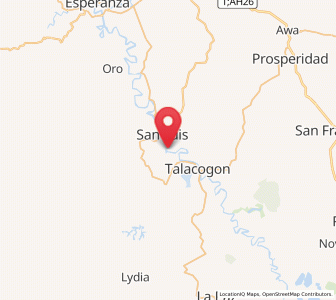 Map of San Luis, Caraga