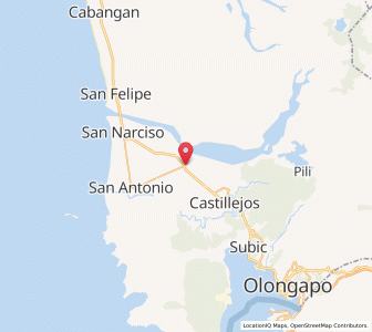 Map of San Marcelino, Central Luzon