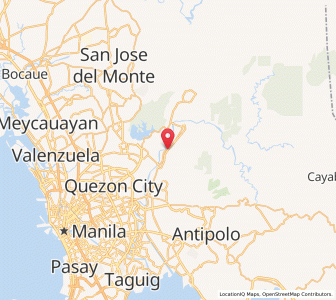 Map of San Mateo, Calabarzon