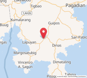 Map of San Miguel, Zamboanga Peninsula