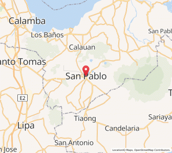 Map of San Pablo, Calabarzon
