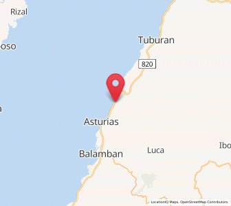 Map of San Roque, Central Visayas