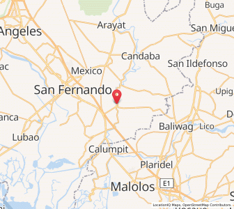 Map of San Simon, Central Luzon