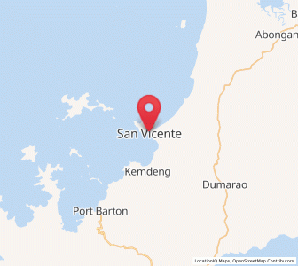 Map of San Vicente, Mimaropa