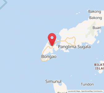 Map of Sanga-Sanga, Autonomous Region in Muslim Mindanao
