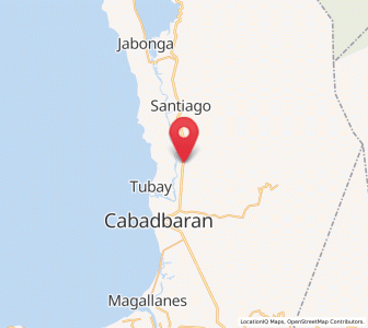 Map of Santa Ana, Caraga