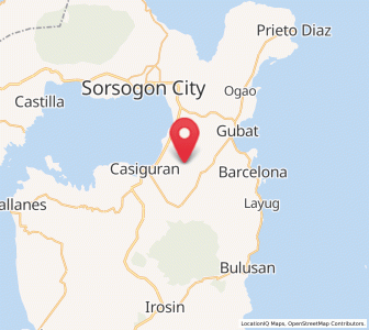 Map of Santa Cruz, Bicol