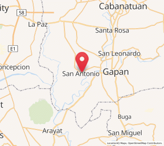 Map of Santa Cruz, Central Luzon