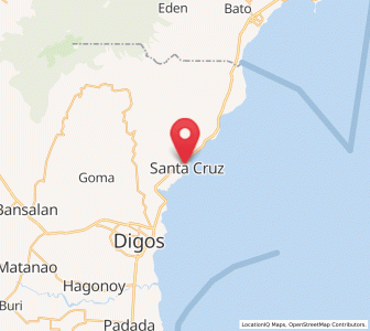 Map of Santa Cruz, Davao