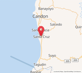 Map of Santa Cruz, Ilocos