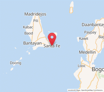 Map of Santa Fe, Central Visayas
