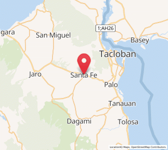 Map of Santa Fe, Eastern Visayas