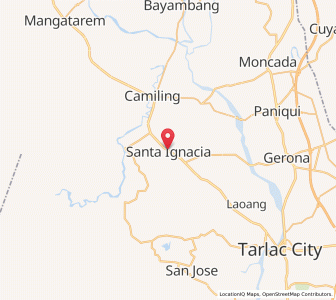 Map of Santa Ignacia, Central Luzon