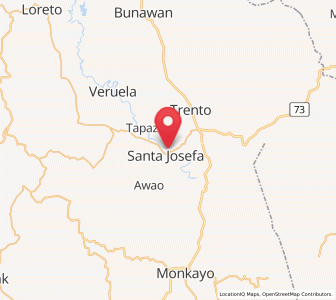 Map of Santa Josefa, Caraga