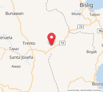 Map of Santa Maria, Caraga