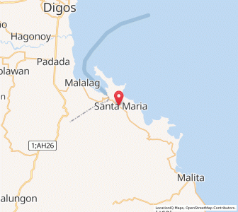 Map of Santa Maria, Davao