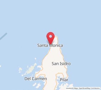Map of Santa Monica, Caraga