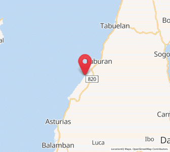 Map of Santa Nino, Central Visayas