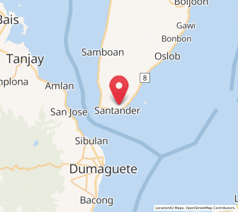 Map of Santander Poblacion, Central Visayas