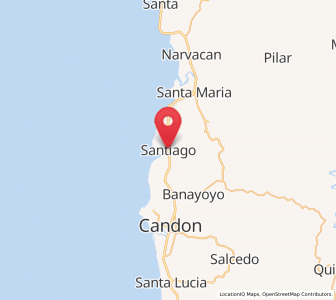 Map of Santiago, Ilocos
