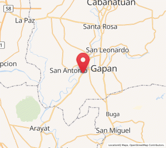 Map of Santo Cristo, Central Luzon