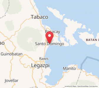 Map of Santo Domingo, Bicol