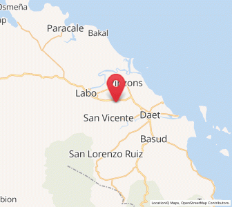 Map of Santo Domingo, Bicol