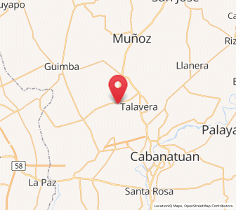 Map of Santo Domingo, Central Luzon