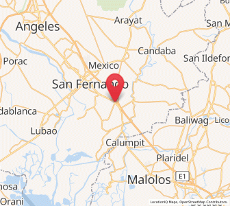 Map of Santo Domingo, Central Luzon