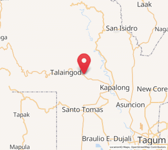 Map of Santo Niño, Davao