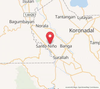 Map of Santo Niño, Soccsksargen