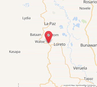 Map of Santo Tomas, Caraga