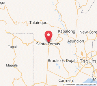Map of Santo Tomas, Davao