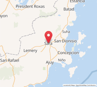 Map of Sara, Western Visayas