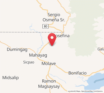 Map of Sergio Osmeña Sr, Zamboanga Peninsula