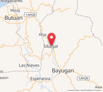 Map of Sibagat, Caraga