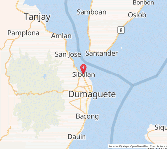 Map of Sibulan, Central Visayas