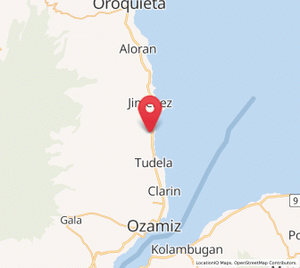Map of Sinacaban, Northern Mindanao