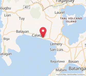 Map of Sinisian, Calabarzon