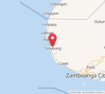 Map of Sinubong, Zamboanga Peninsula
