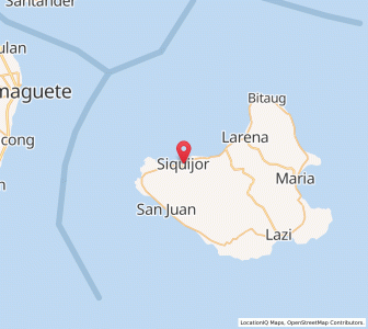 Map of Siquijor, Central Visayas