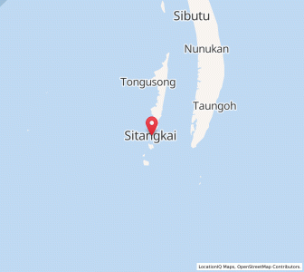 Map of Sitangkai, Autonomous Region in Muslim Mindanao