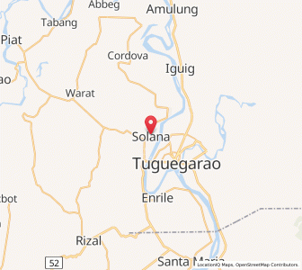 Map of Solana, Cagayan Valley