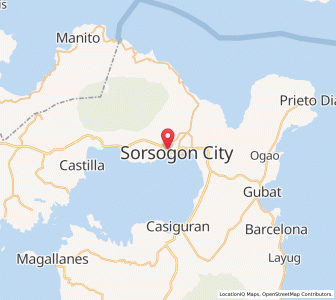 Map of Sorsogon, Bicol