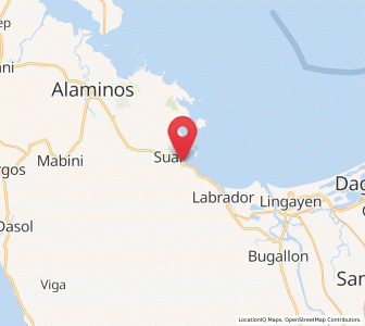 Map of Sual, Ilocos
