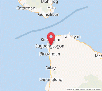 Map of Sugbongkogon, Northern Mindanao