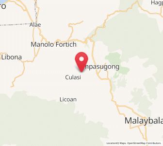 Map of Sumilao, Northern Mindanao